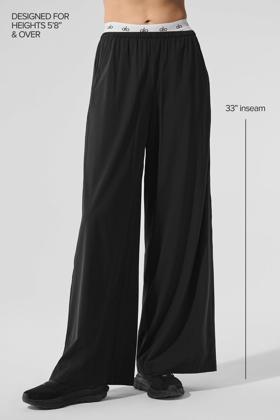 Breezy Wide Leg Pant (Long) - Black
