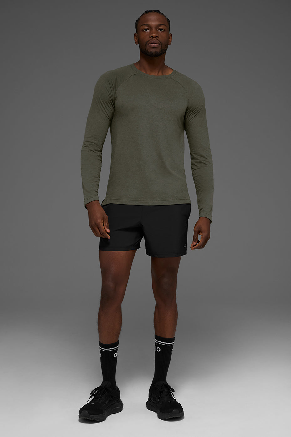 Triumph Long Sleeve Tee - Stealth Green