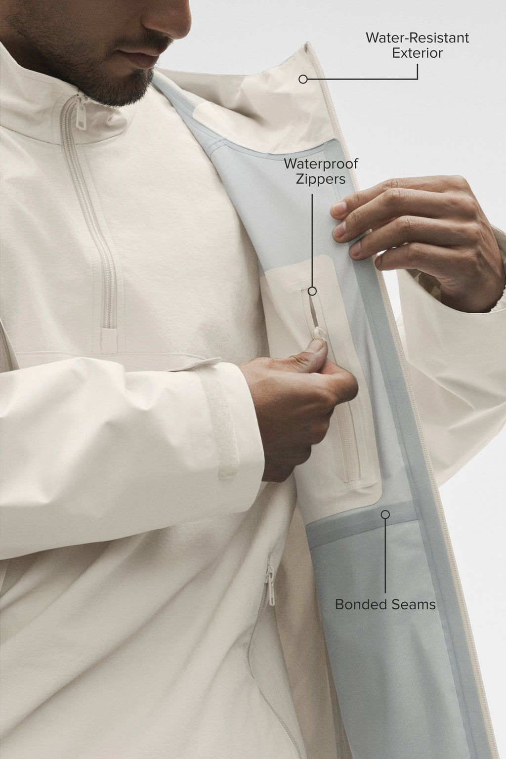 Alpha Shell Jacket - Bone