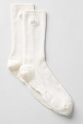 Unisex Half-Crew Understated Sock - Ivory