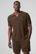 Open-Knit Polo - Espresso