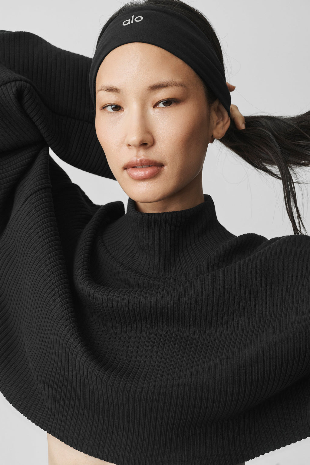 Ribbed Cropped Reset Long Sleeve - Black