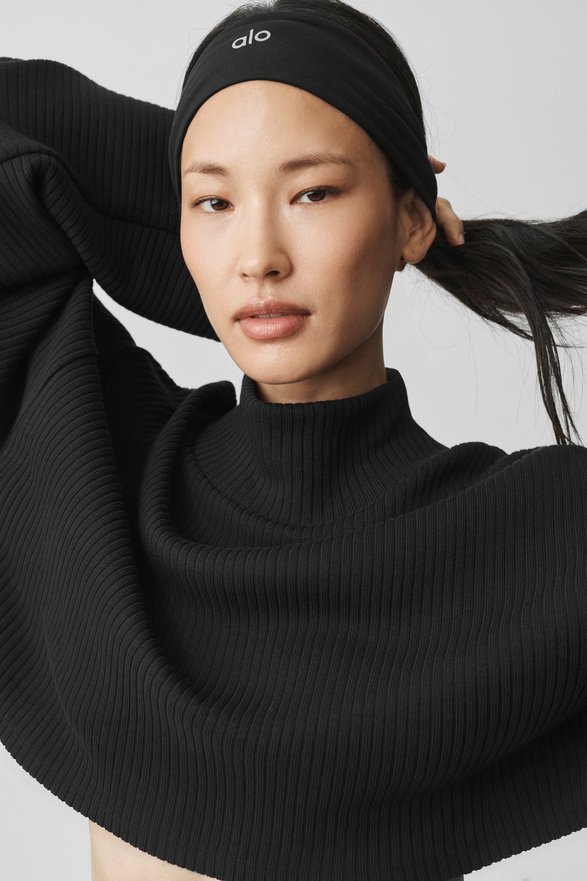 Ribbed Cropped Reset Long Sleeve - Black