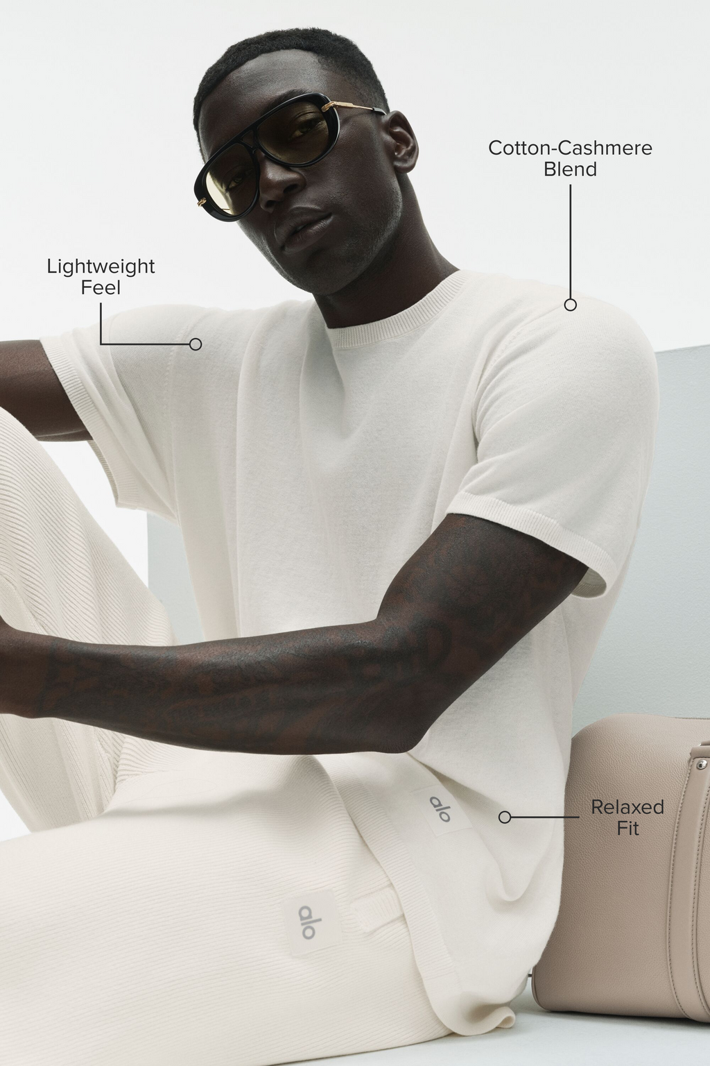 Cashmere Blend Ever Soft Short Sleeve Crew - Ivory