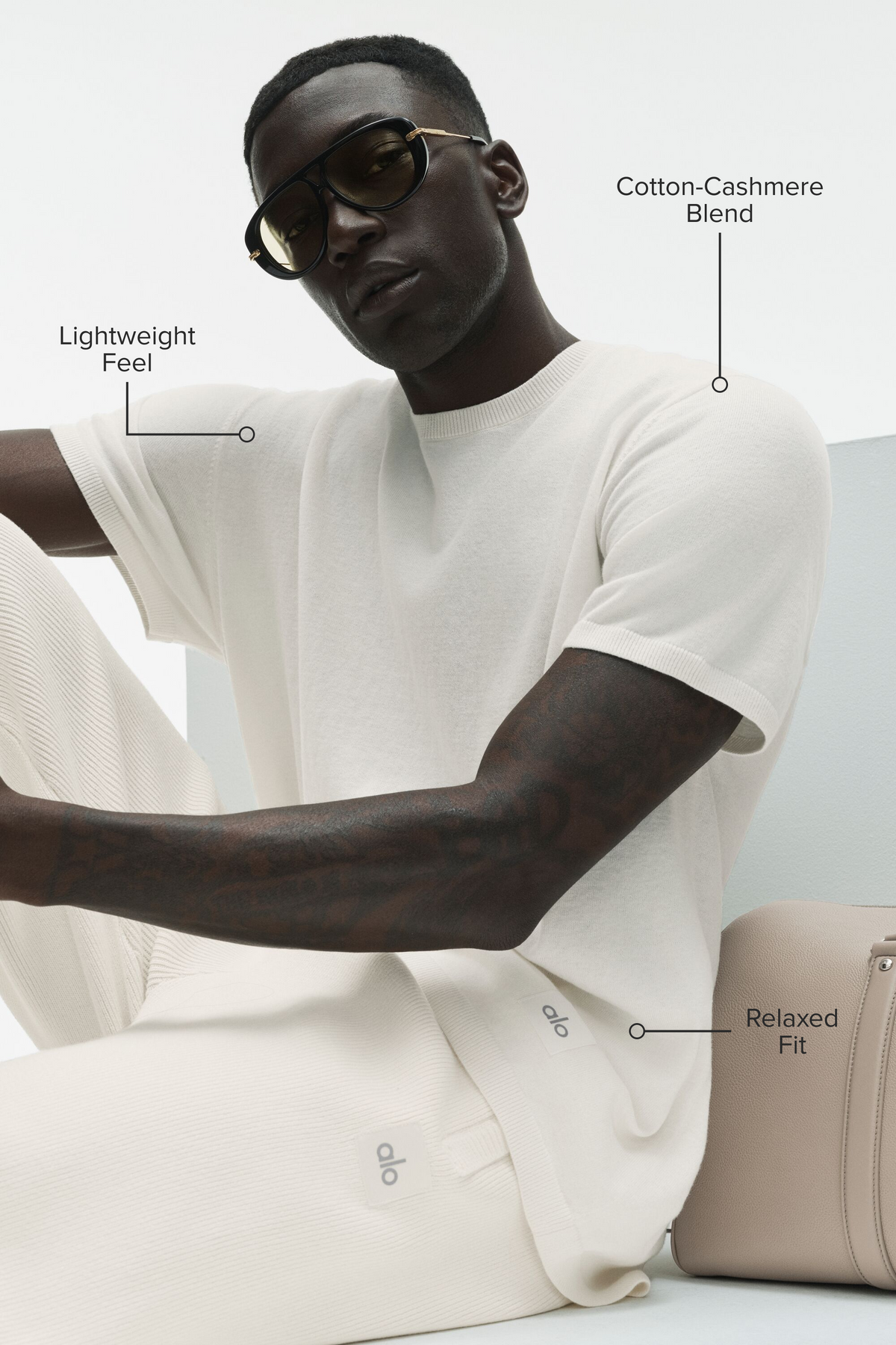 Cashmere Blend Ever Soft Short Sleeve Crew - Ivory