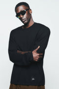 Cashmere Blend Ever Soft Long Sleeve Crew - Black