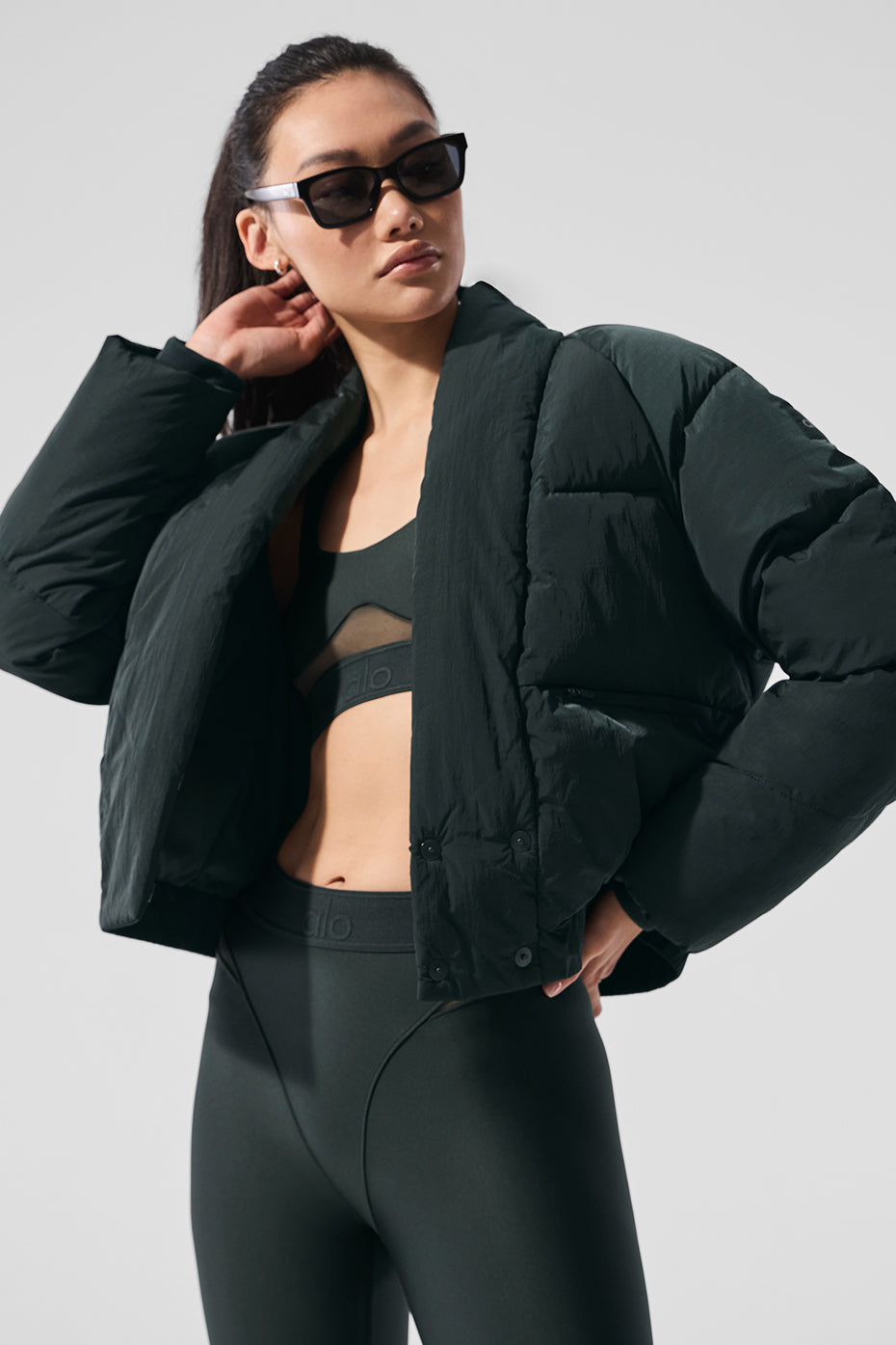 Stargazing Puffer - Charcoal Green