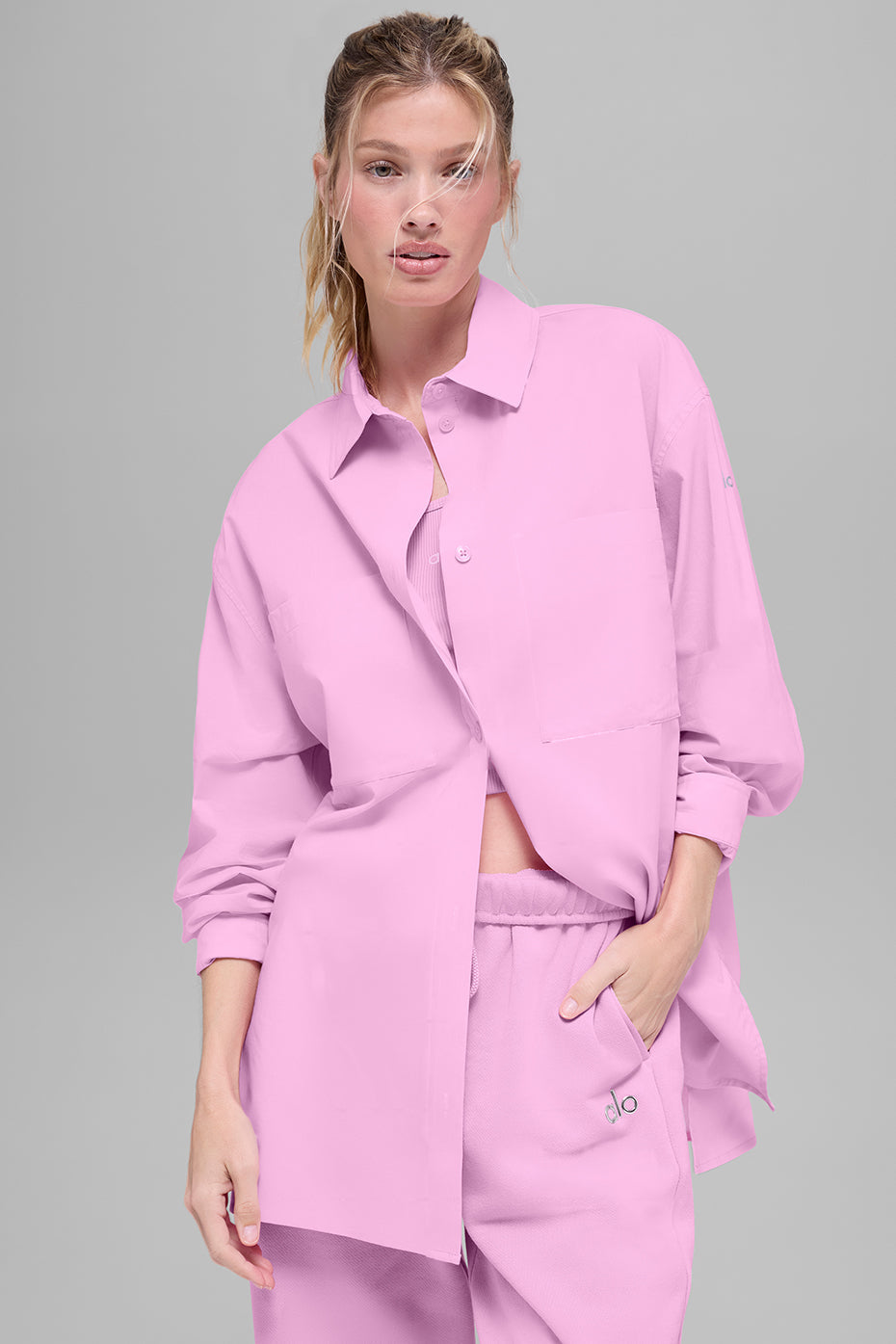Cotton Real Deal Button Up Long Sleeve - Candy Heart Pink