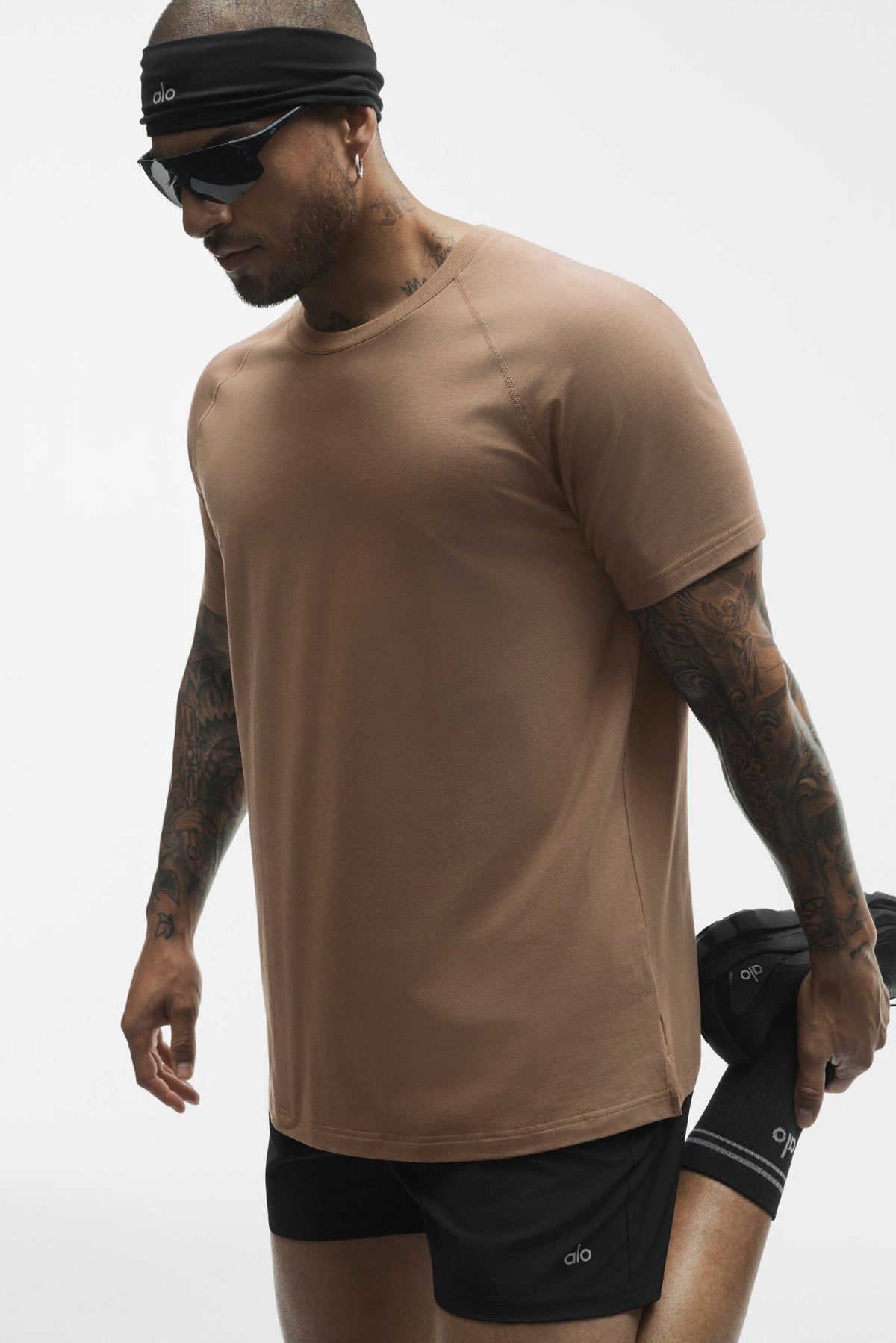 ALO Vapor Crewneck Short Sleeve - Java Brown