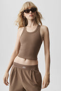 Goddess Ribbed Go-To Tank - Java Brown