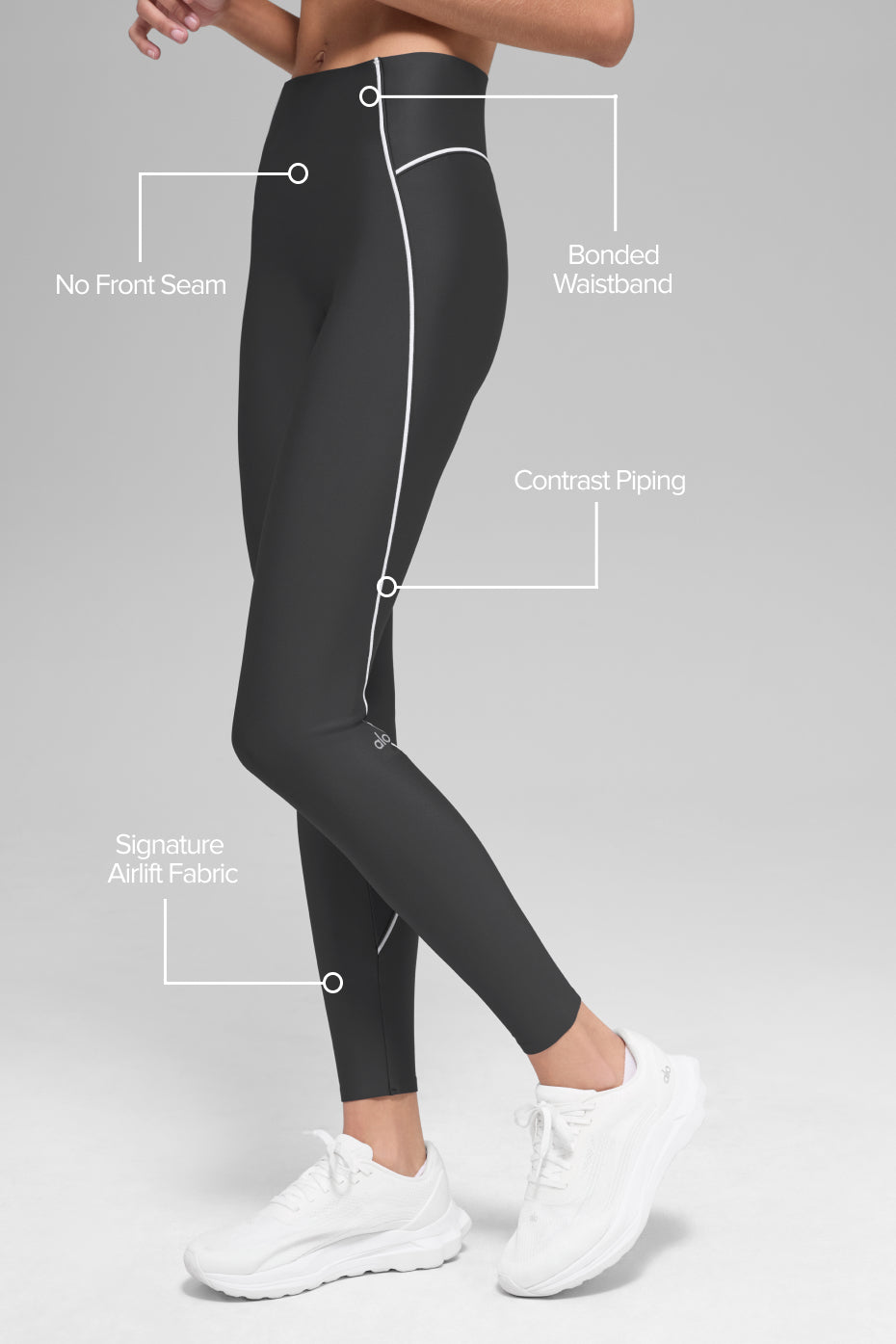 Airlift High-Waist Haven Legging - Anthracite/White