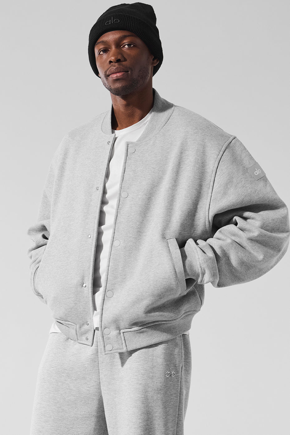 Renown Varsity Jacket - Athletic Heather Grey