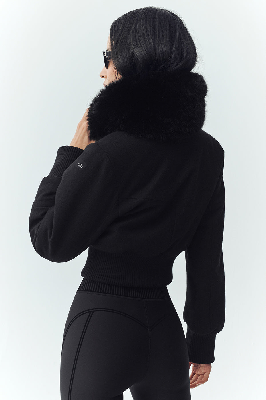 Wool Blend Bunny Slope Jacket - Black