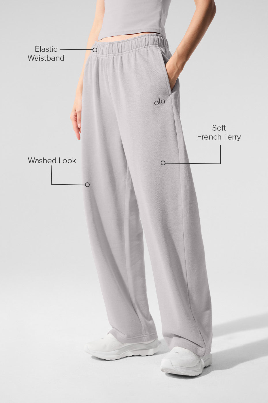 Washed Accolade Straight Leg Sweatpant - Grey Sky Wash