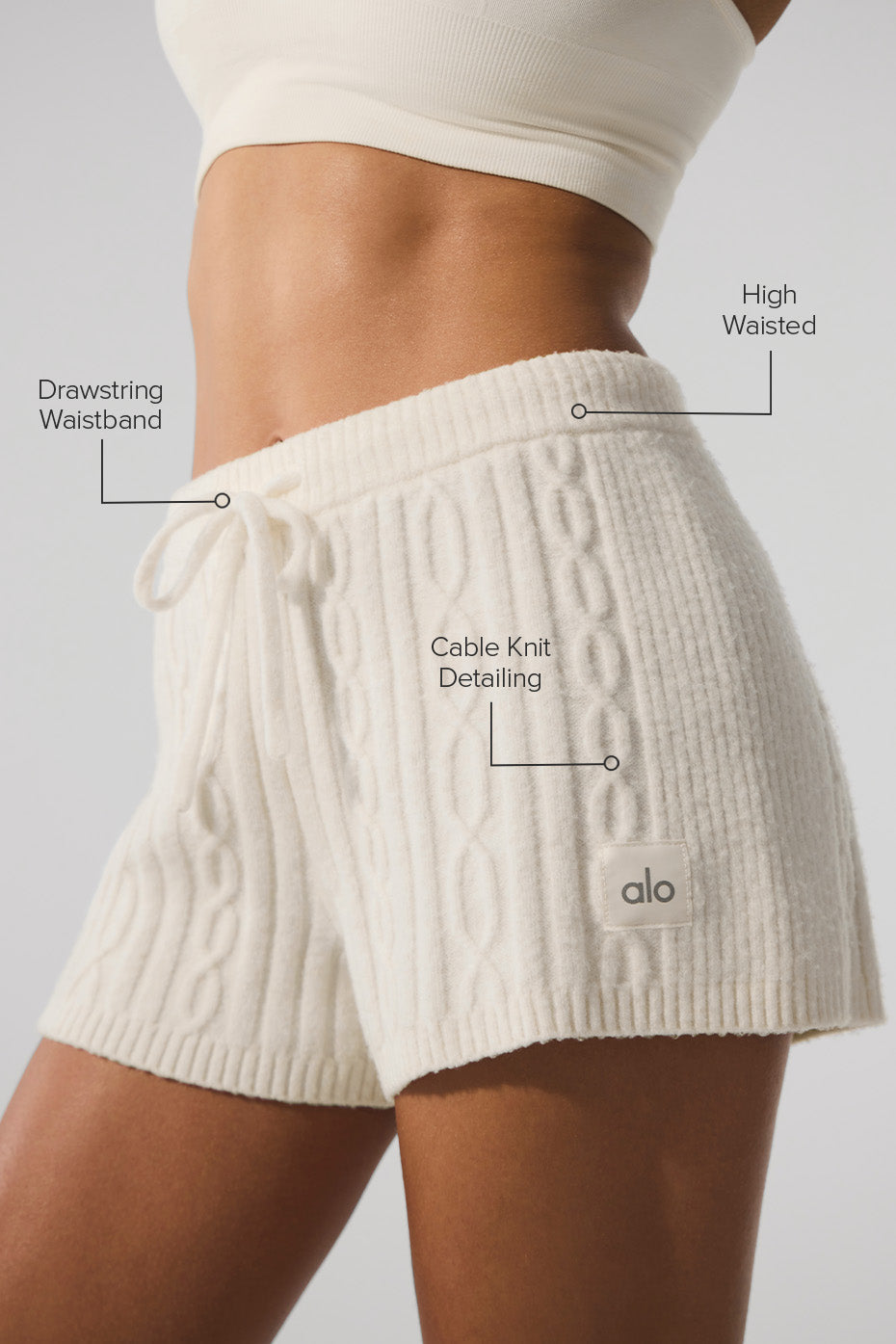 Cable Knit Winter Bliss Short - Ivory