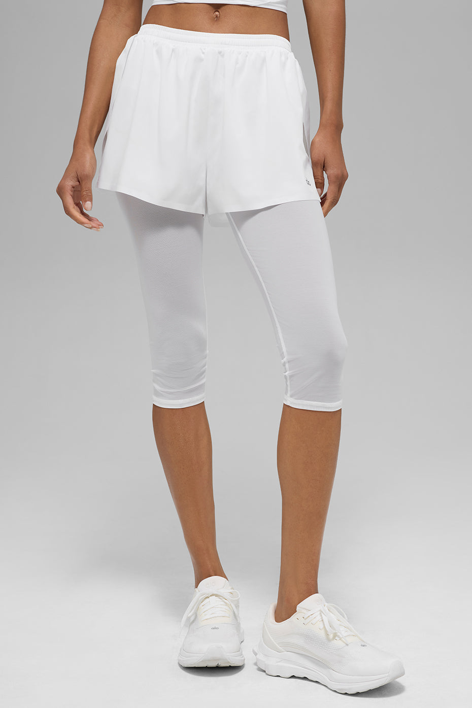 Mesh Front Runner 2 In 1 Short - White