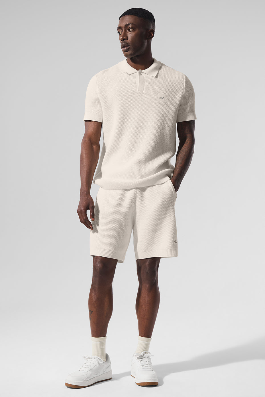 7" Sports Club Sweater Knit Short - Ivory