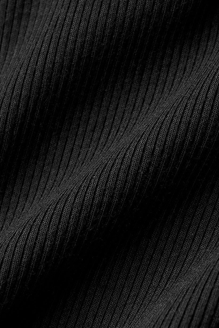 Ribbed Mesmerize Mock Neck Long Sleeve - Black