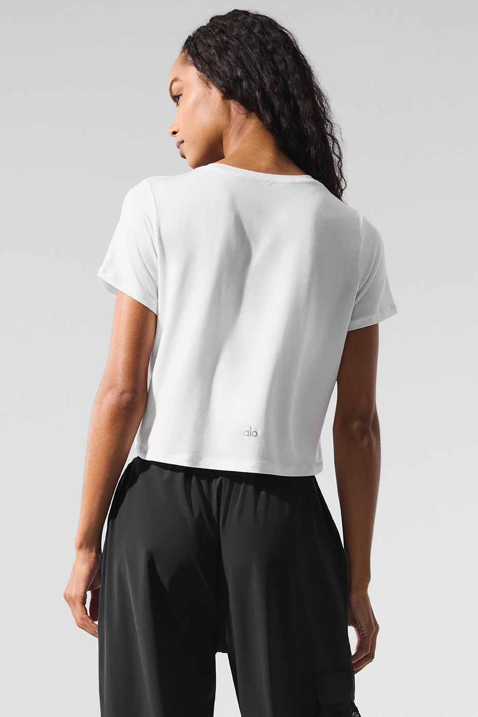 Cropped All Day Short Sleeve - White