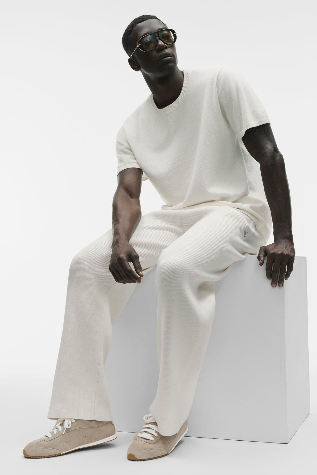 Cashmere Blend Ever Soft Short Sleeve Crew - Ivory