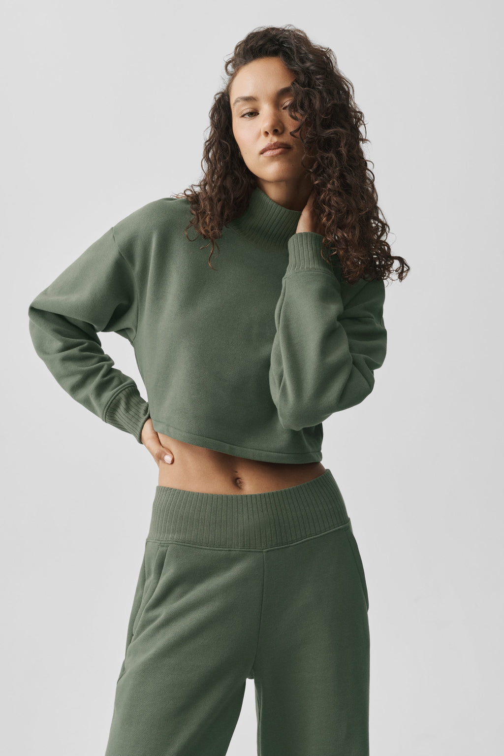 Cropped Serenity Coverup - Bamboo Green