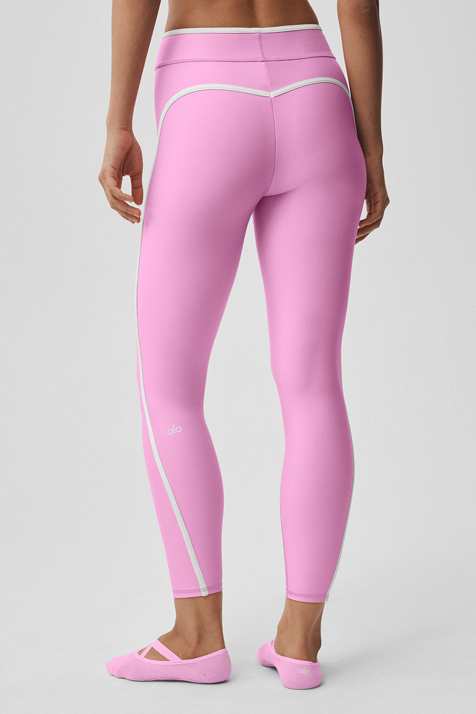Airlift High Waist Charger 7/8 Legging - Candy Heart Pink/White
