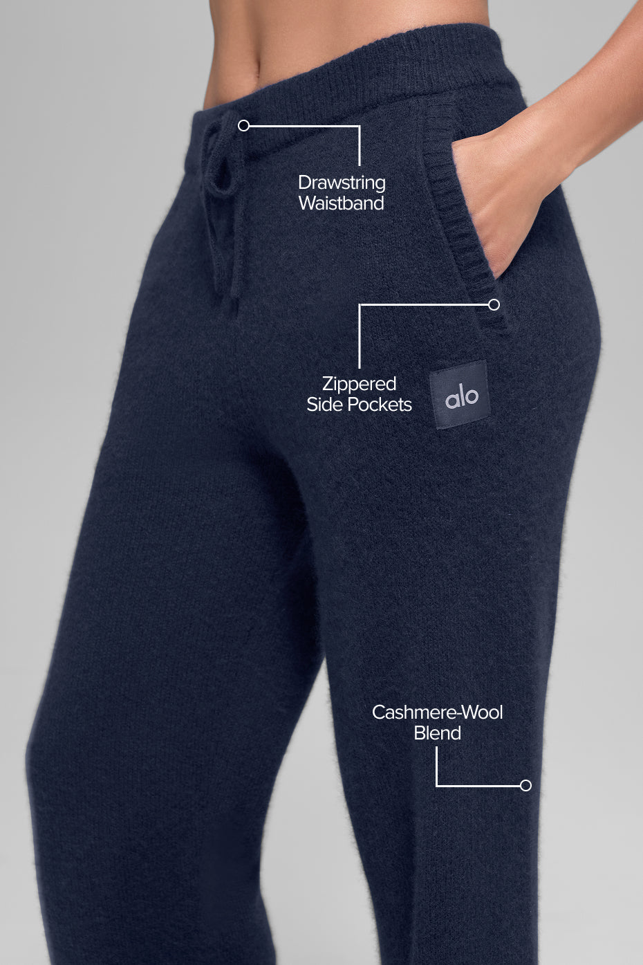 Wool Cashmere New Class Sweatpant - Navy