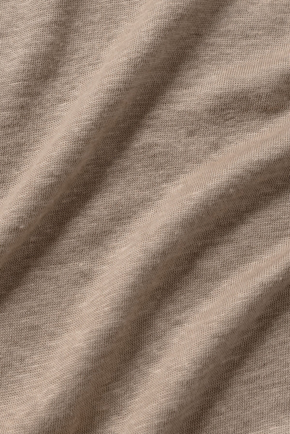 Linen Jersey Coastal Long Sleeve Button Up - Gravel