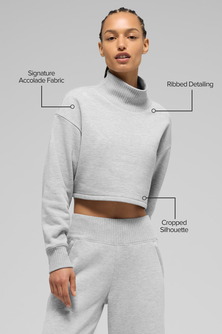 Cropped Serenity Coverup - Athletic Heather Grey