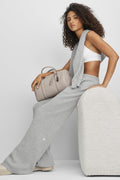Cashmere Wool Low-Rise Harmony Trouser (Long) - Athletic Heather Grey