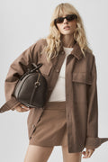 Canvas Utility Shacket - Java Brown