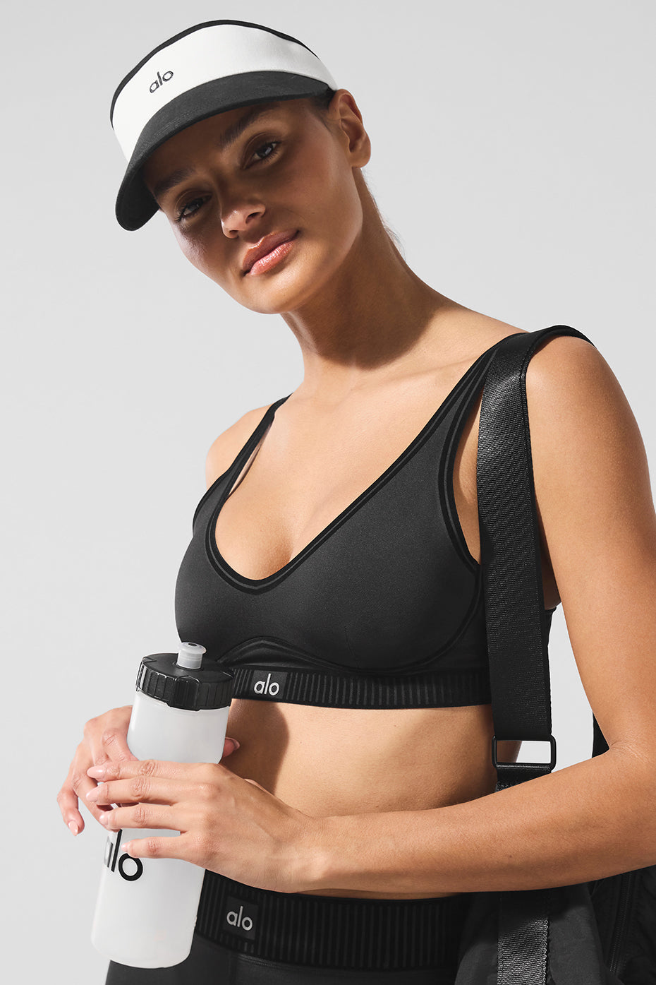 Colorblock Visor - Black/White