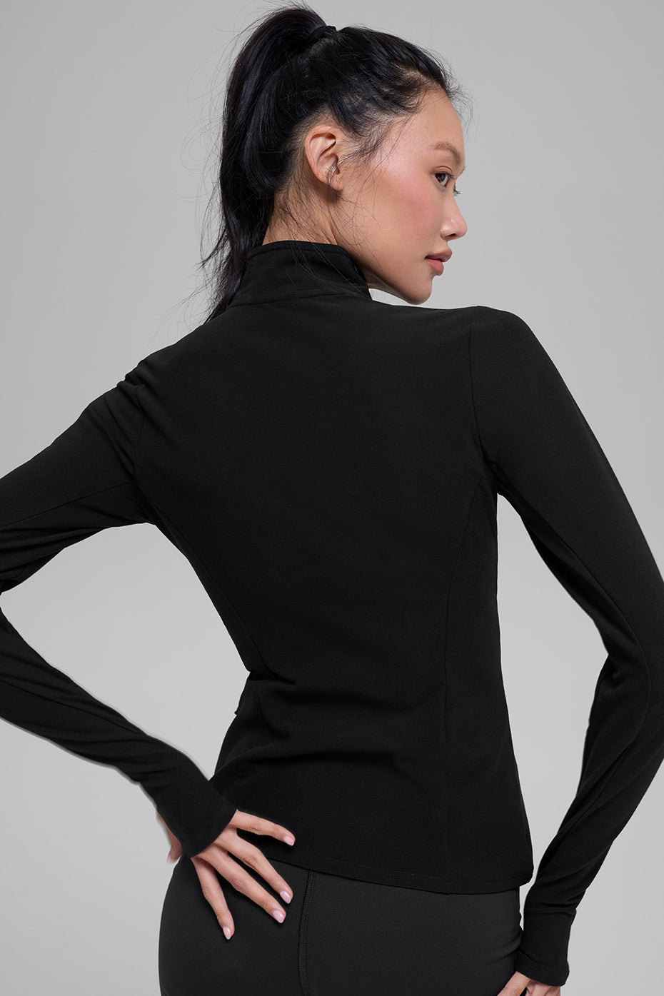 Alosoft 1/2 Zip Rapid Pullover - Black