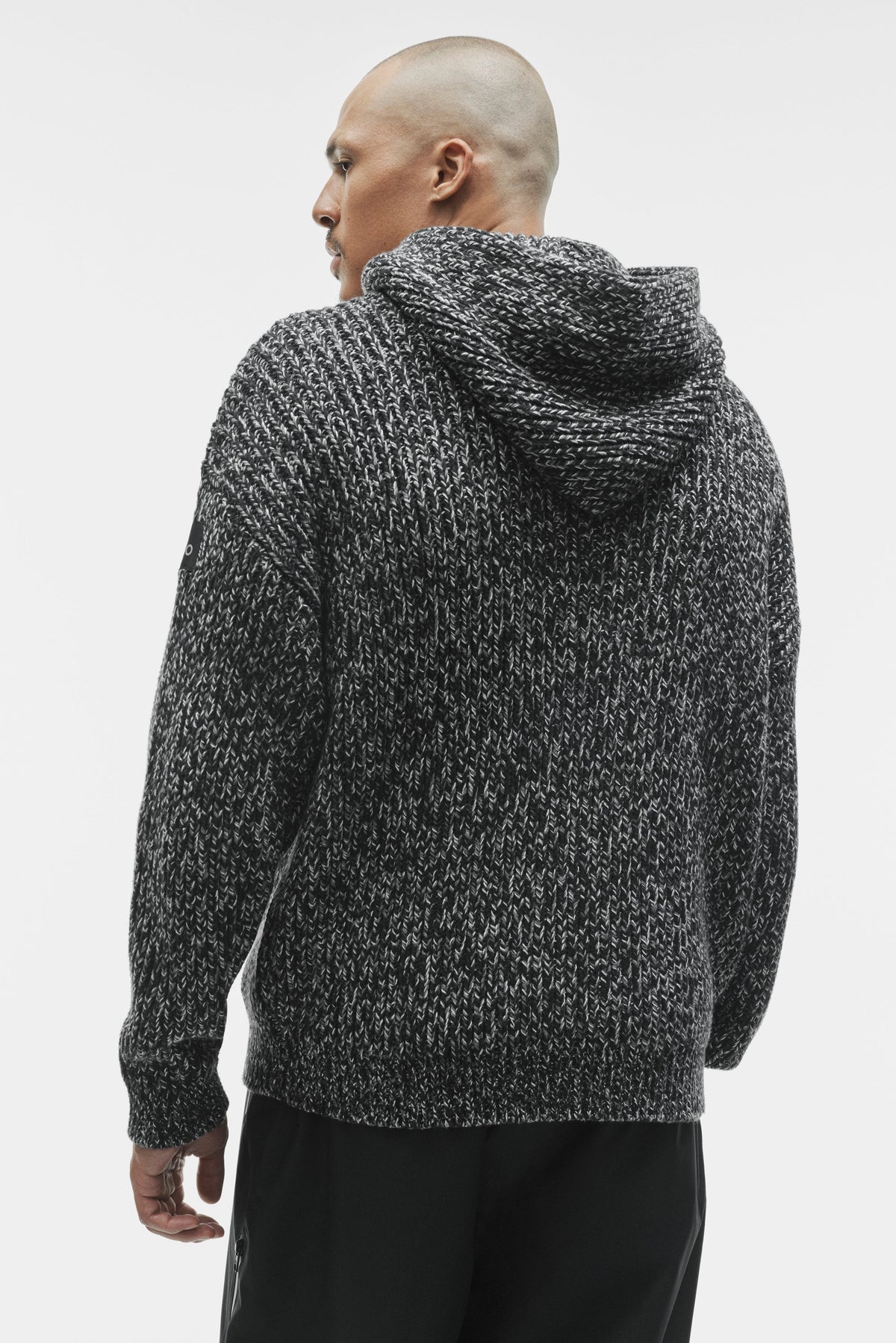 Chunky Knit Rewind Hoodie - Black Multi