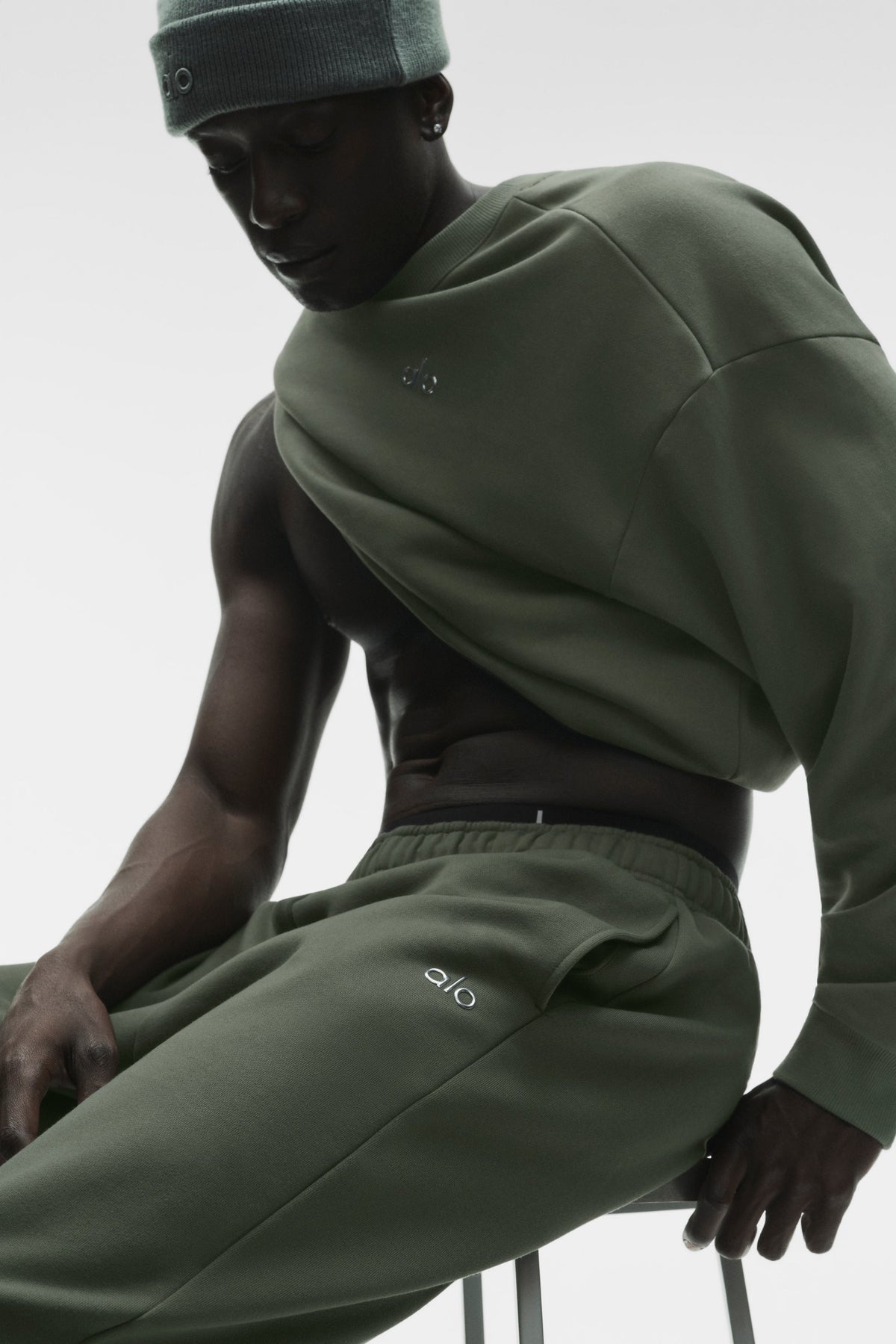 Accolade Straight Leg Sweatpant - Bamboo Green