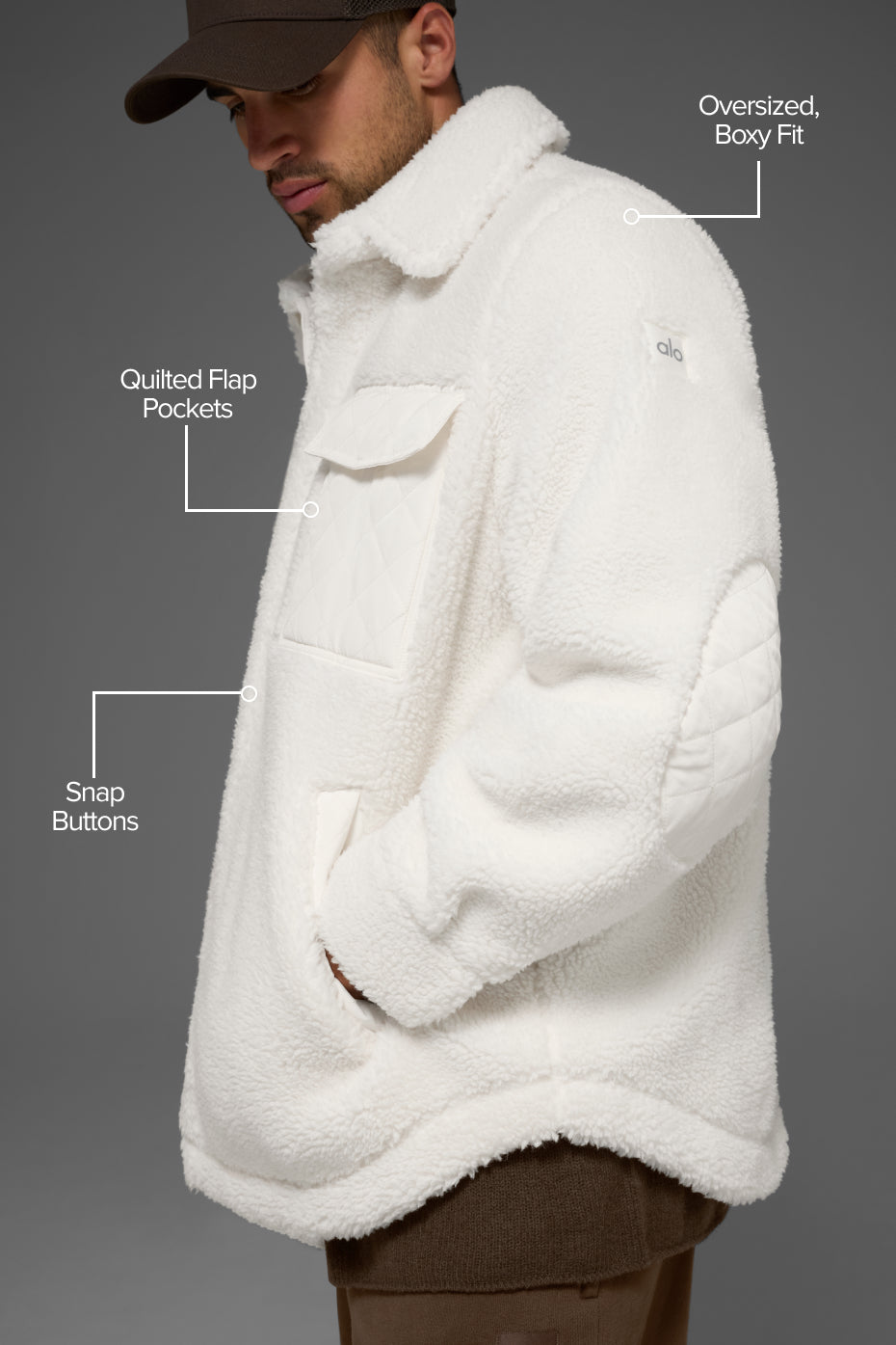 Sherpa Edge Shacket - Ivory