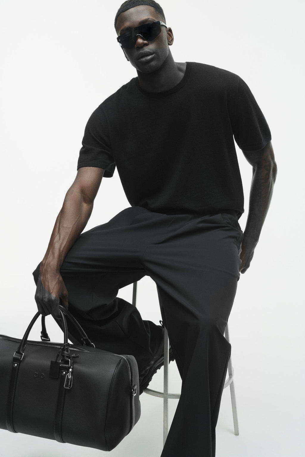Cashmere Blend Ever Soft Short Sleeve Crew - Black