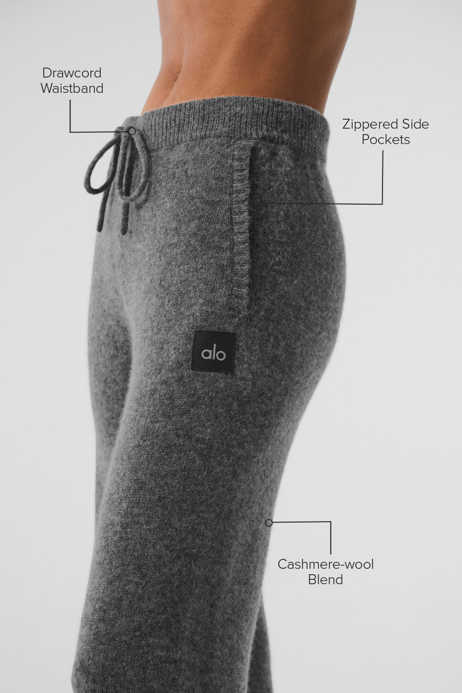 Wool Cashmere New Class Sweatpant - Platinum Grey