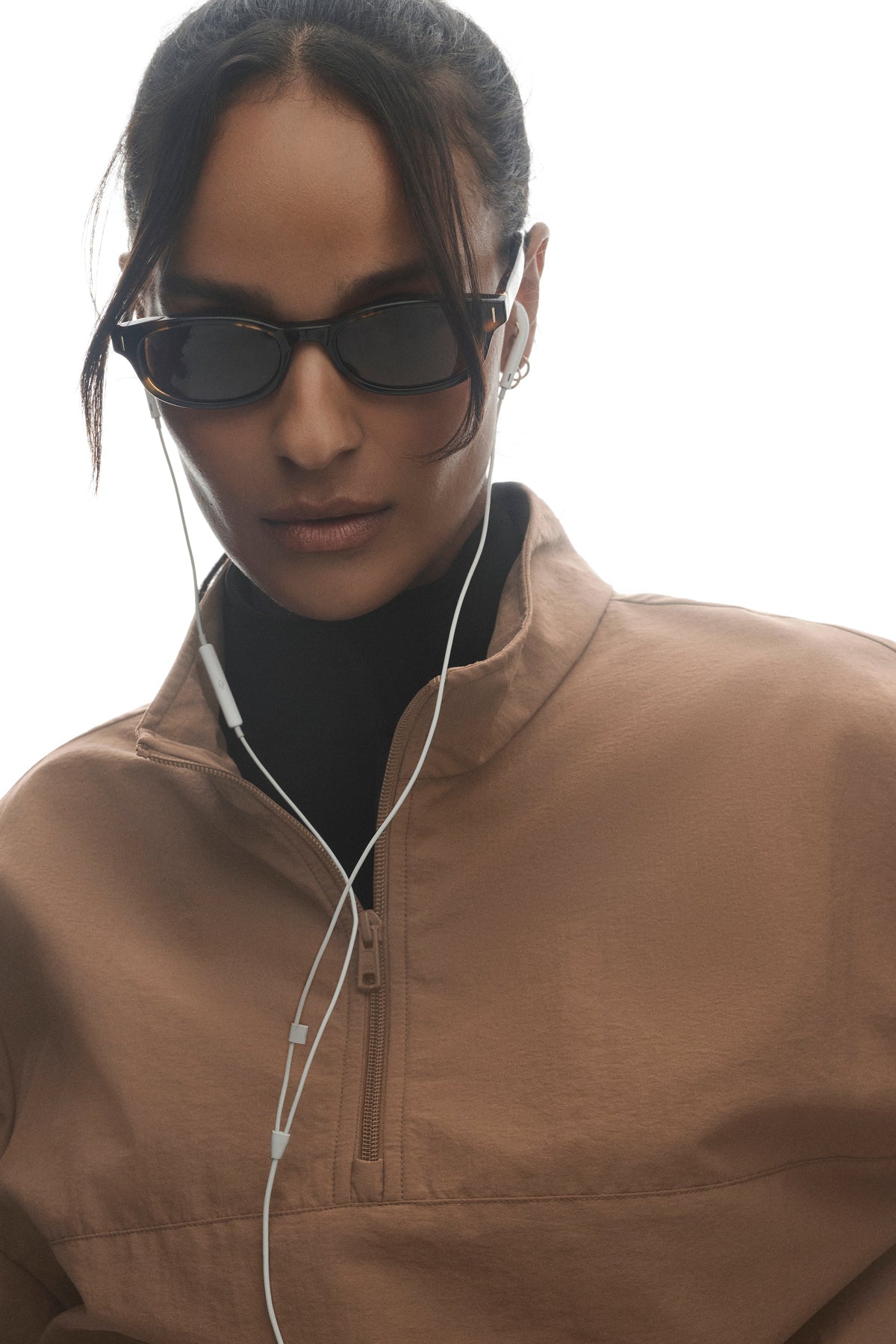 Light Weight Takeaway Track Pullover - Java Brown