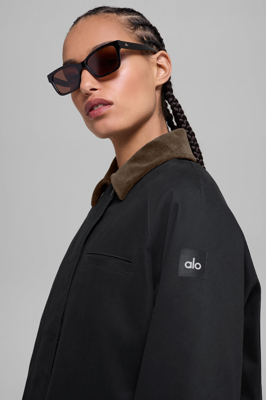Twill Barn Jacket - Black/Espresso