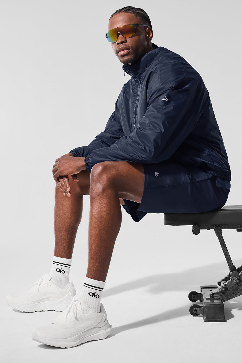 Latitude Light Weight 1/2 Zip Pullover Jacket - Navy