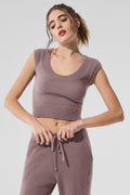 Snuggle Up Sweater Short Sleeve - Mushroom