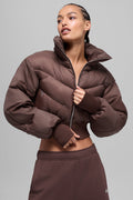 Cropped Atmosphere Puffer - Brownstone