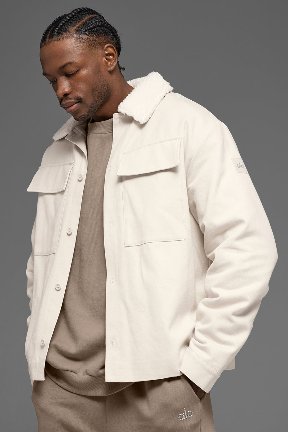 Canvas Utility Shacket - Bone
