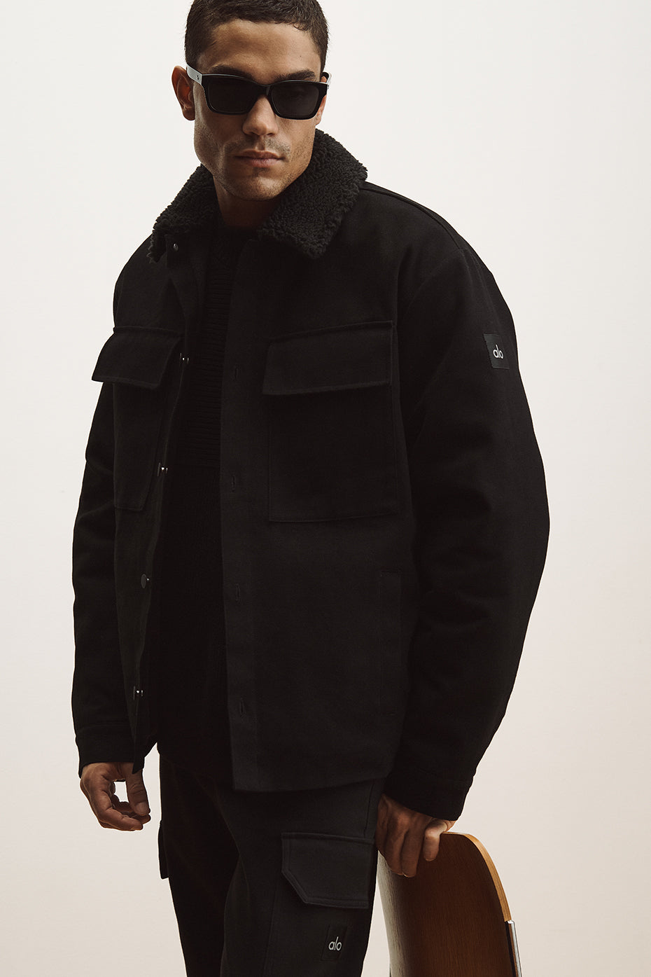 Canvas Utility Shacket - Black