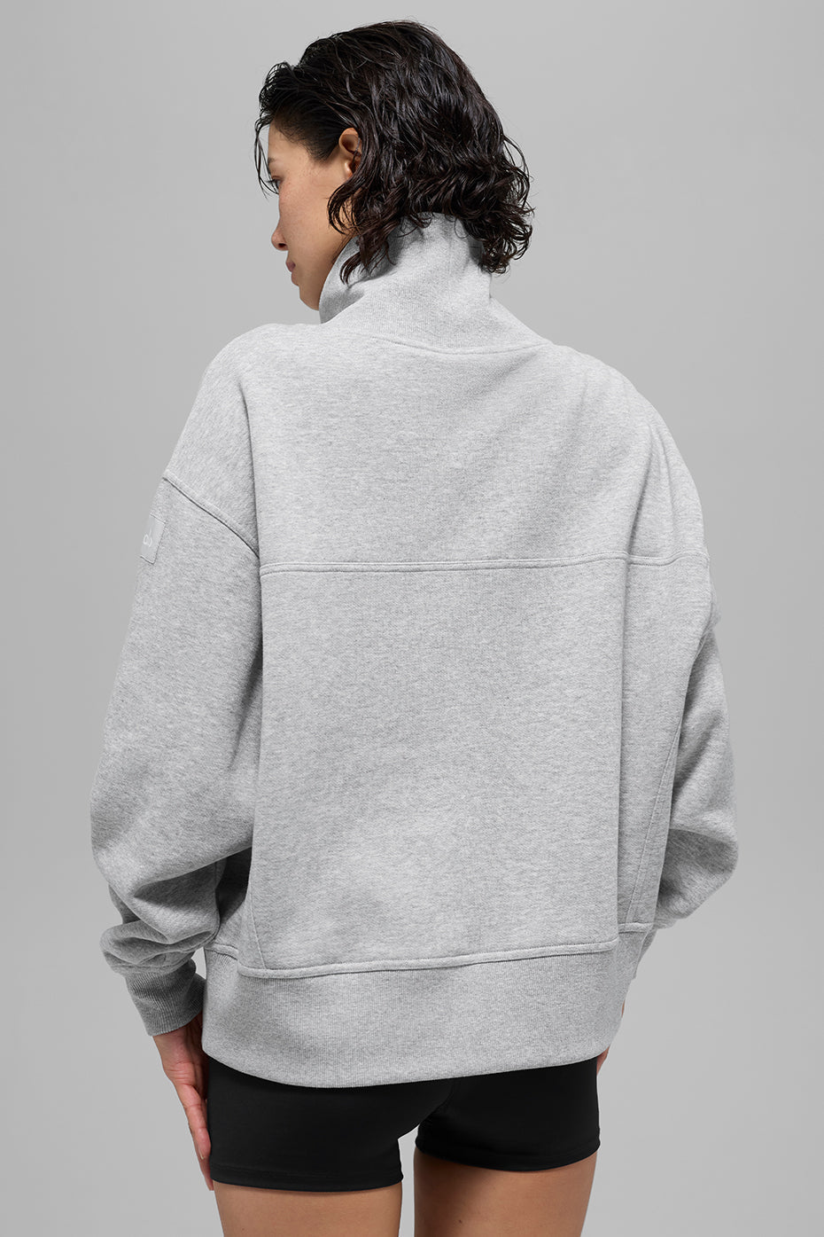 Hazy Mock Neck Pullover - Athletic Heather Grey