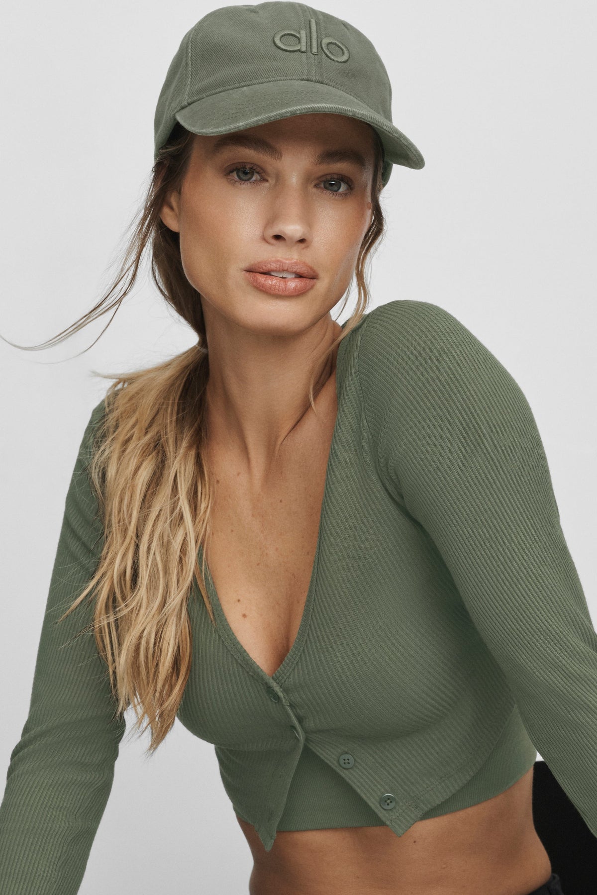 Washed Off-Duty Cap - Bamboo Green Wash