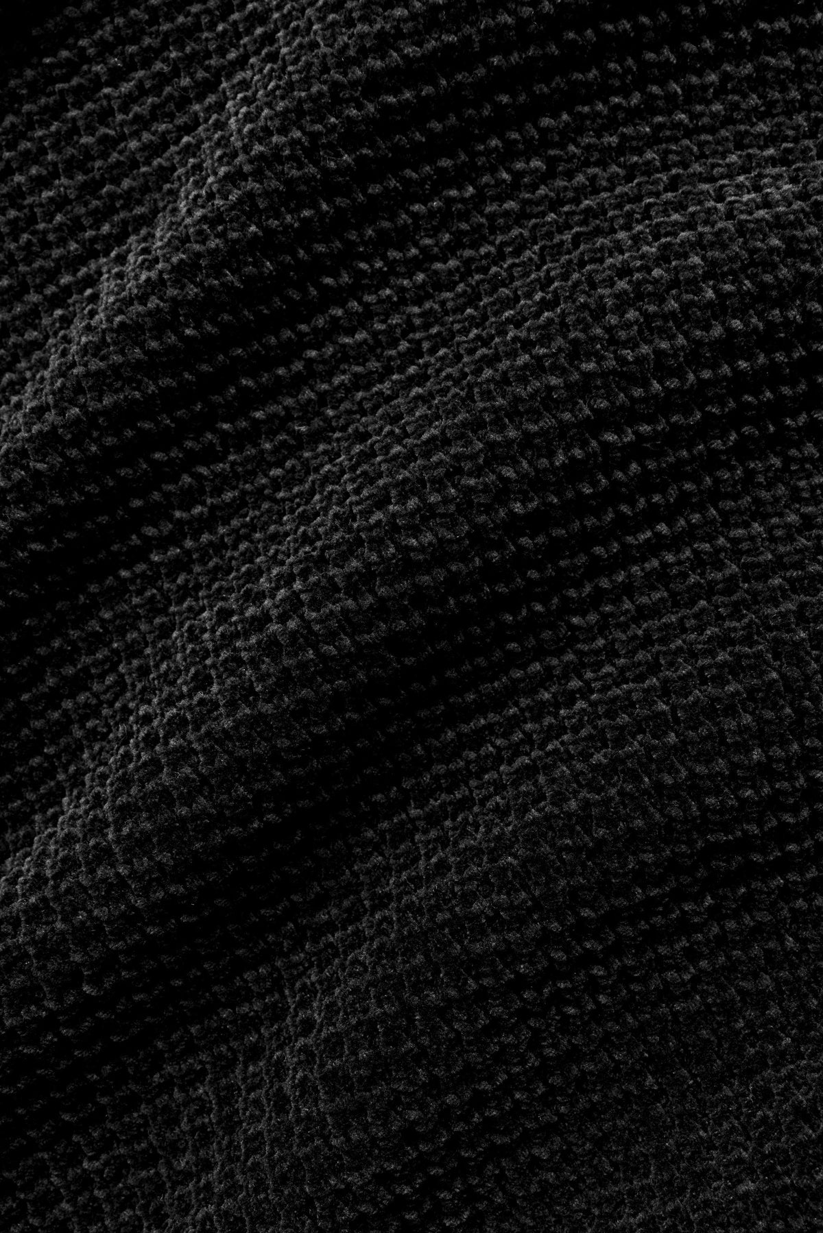 Waffle Chenille Edition Hoodie - Black