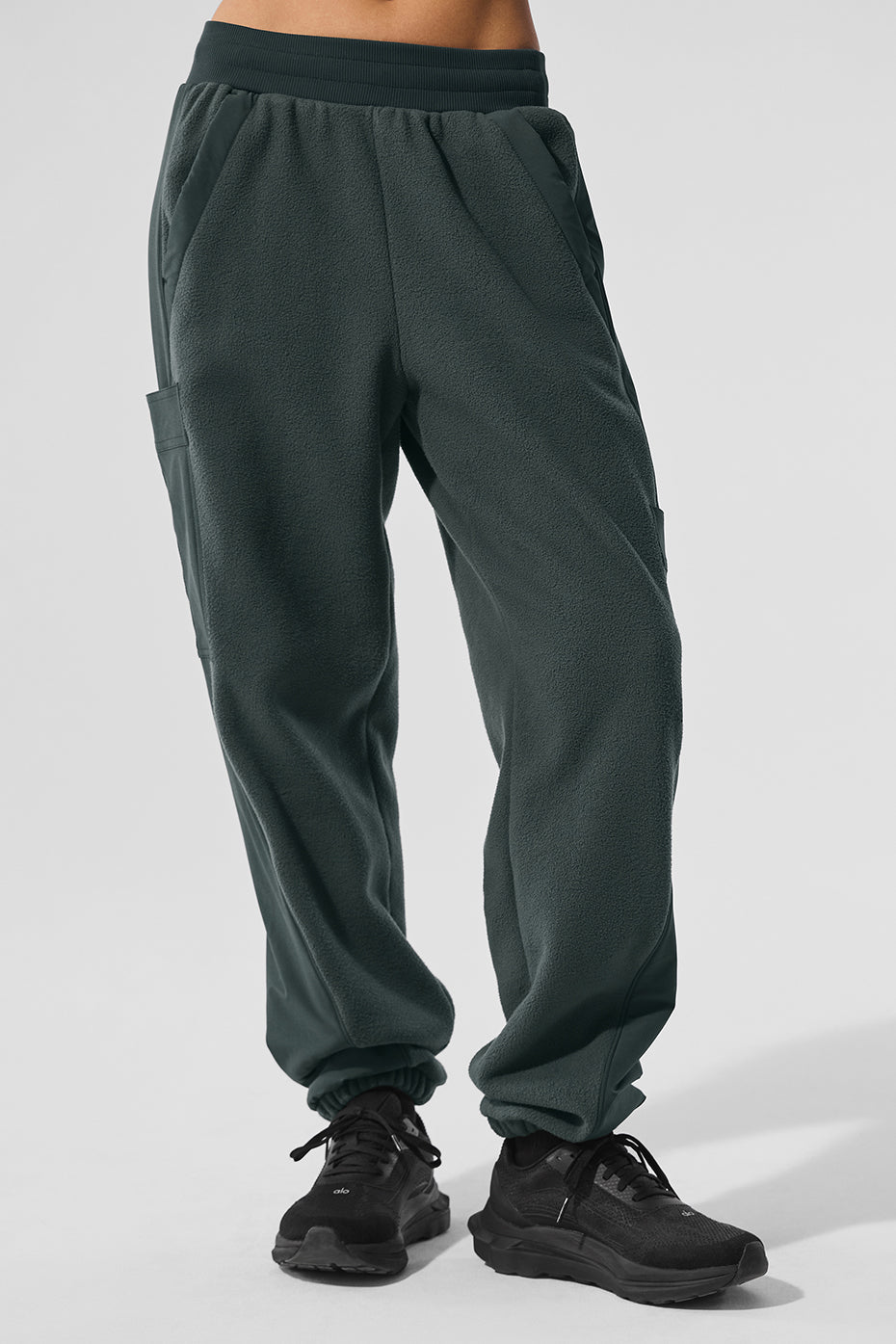 Polar Fleece Wintry Mix Pant - Charcoal Green