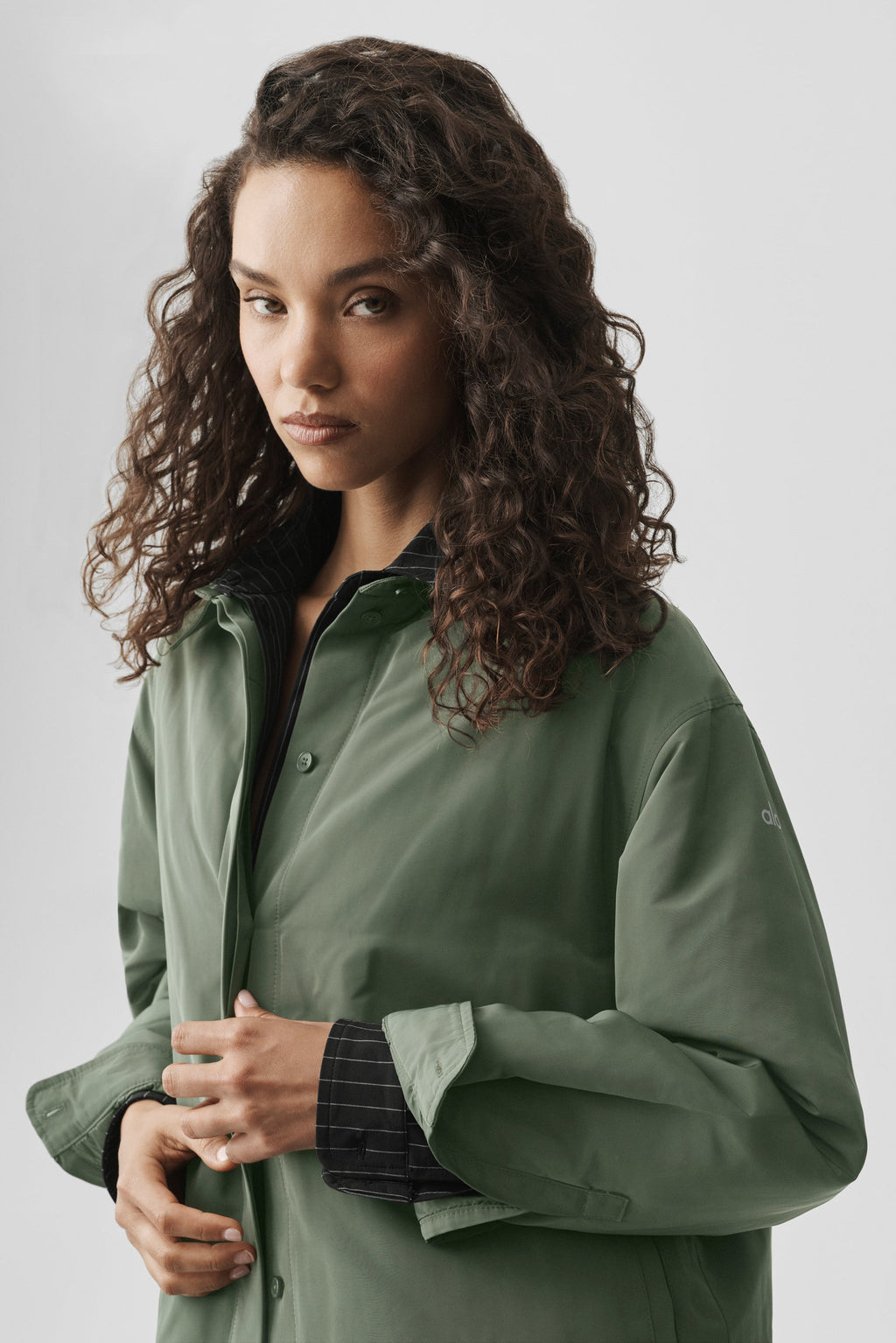 Socialite Shacket - Bamboo Green